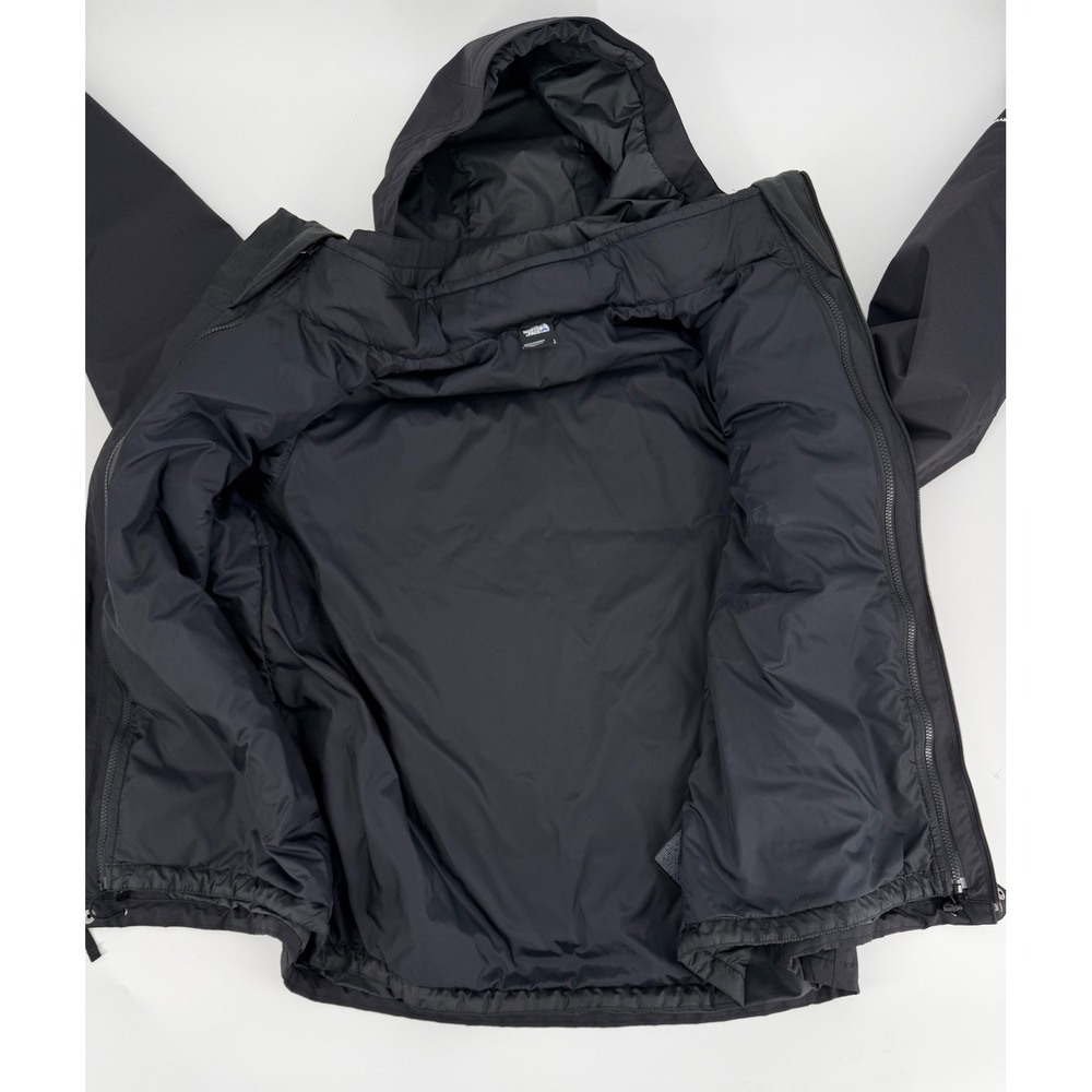 The North Face Mens DryVent Insulated Hooded Jacket Black Wiremax Logo Large - Picture 7 of 12
